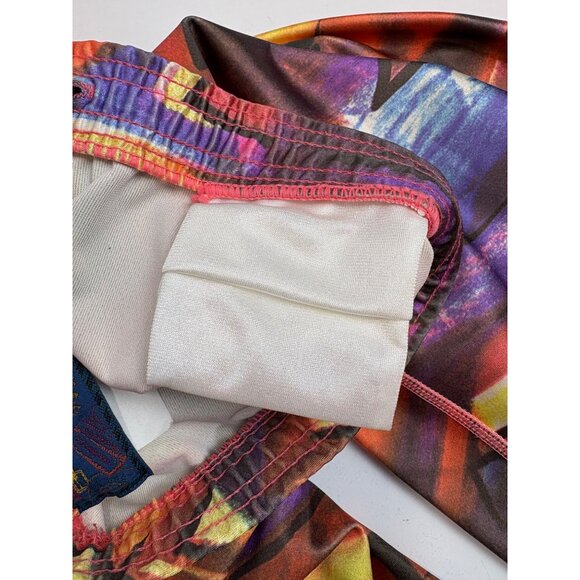 Vintage 90s Passport Stirrup Ski Pants Size 14 Abstract Geometric Stretch D-Ring - Picture 6 of 8